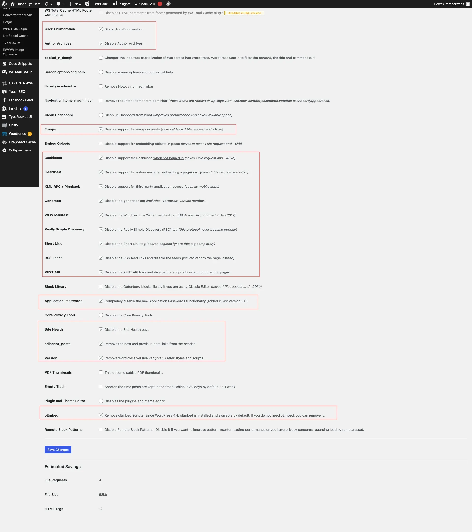 Disable Everything Conciguration