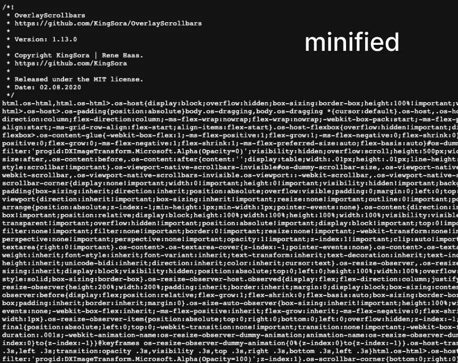 After Minification